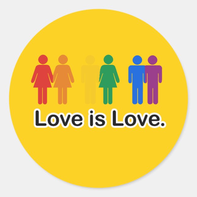 Adesivo Amor é Amor. (Frente)
