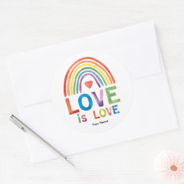 Adesivo "Amor é Amor" Cor Brilhante Orgulho gay