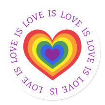 Amor é Amor Coração Arco-Íris LGBTQ