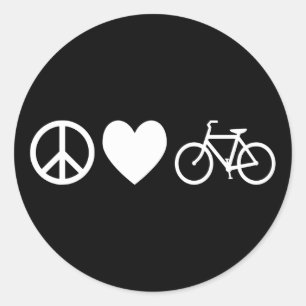Adesivo Amor e bicicletas da paz