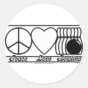 Adesivo Amor e boliche da paz