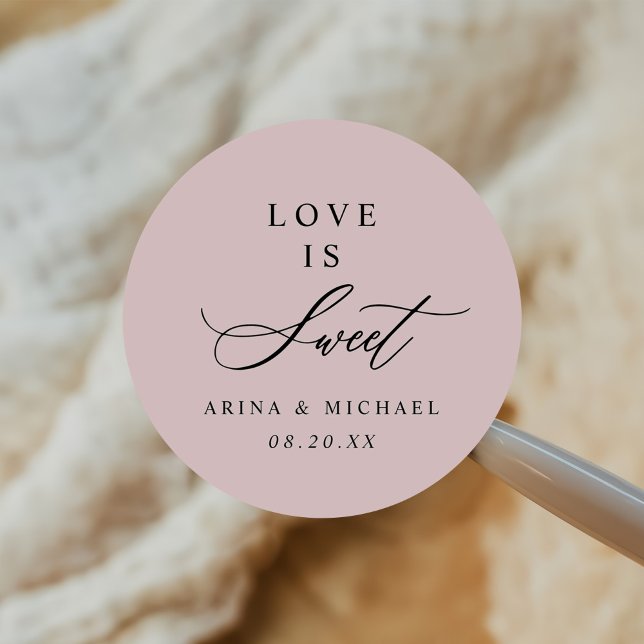 Adesivo Amor é doce favor de casamento (Criador carregado)
