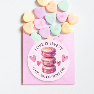 Adesivo Amor é doce Feliz dia de os namorados Macaron