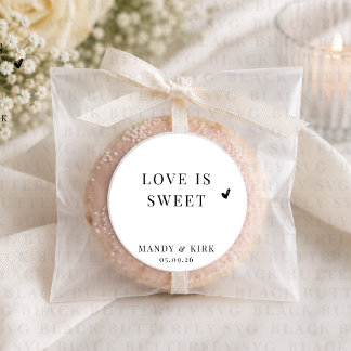 Adesivo Amor É Doce | Saco de Favor e Presente de 