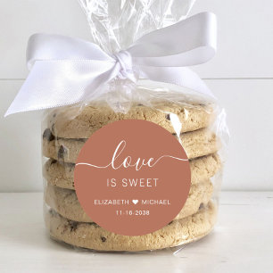 Adesivo Amor É Doce Terracotta Favor De Casamento