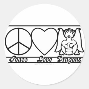 Adesivo Amor e dragões da paz