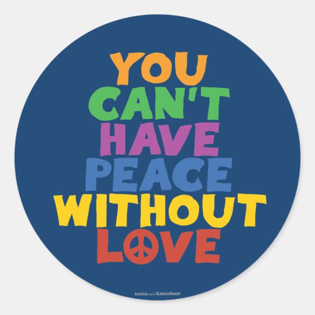 Adesivo Amor e Paz (Frente)