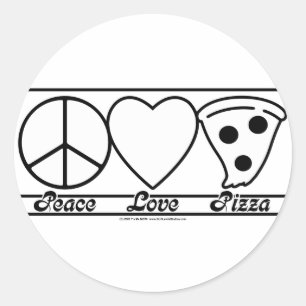 Adesivo Amor e pizza da paz