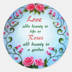 Adesivo Amor e Rosas