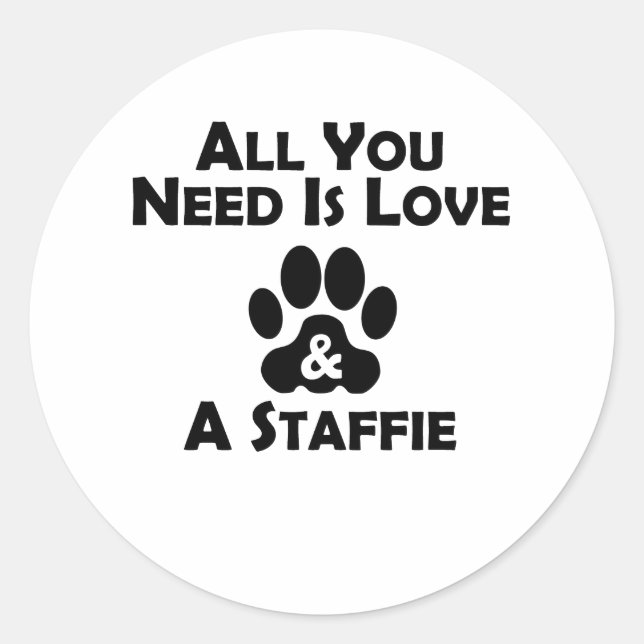 Adesivo Amor E Staffie (Frente)
