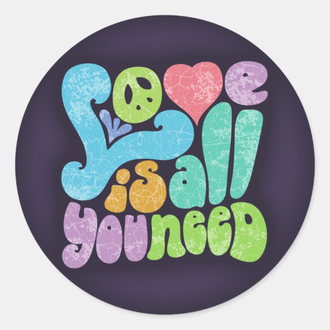 Adesivo Amor é tudo que você precisa (Frente)