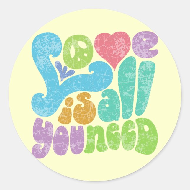 Adesivo Amor é tudo que você precisa (Frente)