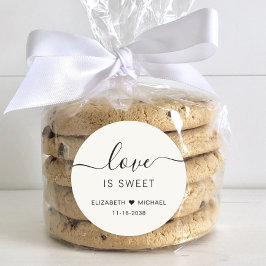 Adesivo Amor É Um Favor De Casamento De Creme Doce