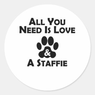 Adesivo Amor e um Staffie