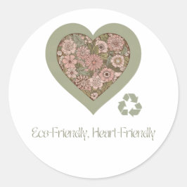 Adesivo Amor ecológico e cardíaco