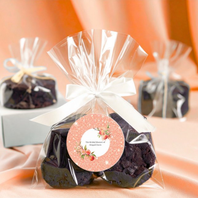 Adesivo Amor Elegante Tão Doce Quanto um Pêssego Chá de Pa (Criador carregado)