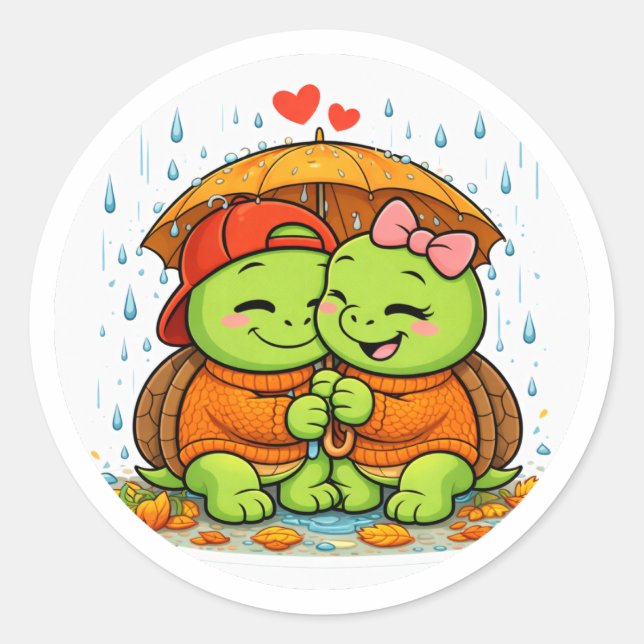 Adesivo Amor em Dia Chuvoso (Frente)