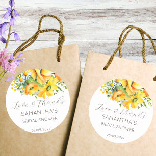 Adesivo Amor em flor na primavera verão favor de chá de no