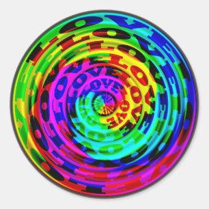 Adesivo Amor em uma lata da pintura