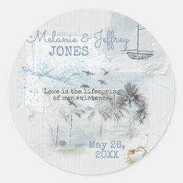 Adesivo Amor Em Uma Praia