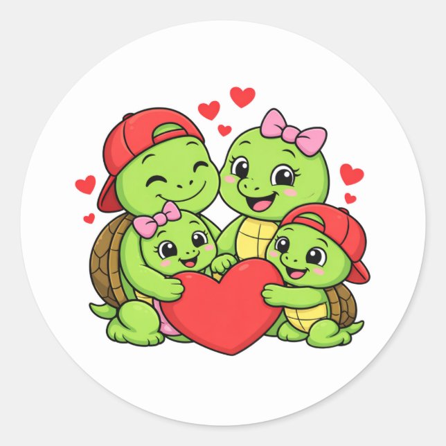 Adesivo Amor Familiar Coração (Frente)