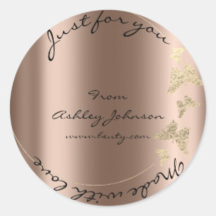 Adesivo Amor feito para você ouro cor-de-rosa do bronze d