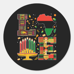 Adesivo Amor Felizes Decorações de Kwanzaa África Mapa Kin