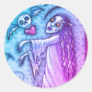 ADESIVO AMOR GAROTA DOENTE ZOMBIE SEGUINDO O CORAÇÃO, BRIN