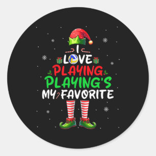 Adesivo Amor Jogando é Meu Voleibol de Natal Favorito