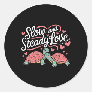 Adesivo Amor Lento e Constante Casal de Tartarugas Fofas V