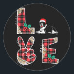 Adesivo Amor Natal Red Santa Hat Bulldog Família Xmas M<br><div class="desc">Amor Natal Red Santa Hat Bulldog Homens da Família Xmas Mulheres</div>