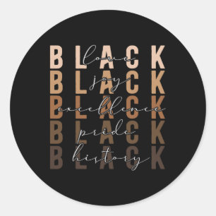 Adesivo Amor Negro Alegria Excelência Orgulho História Neg