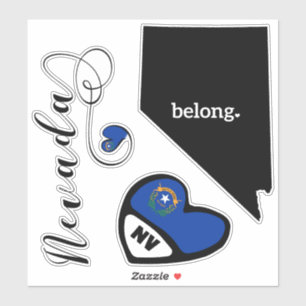 Adesivo Amor Nevada, 3 Designs, "Die Cut Stickers"