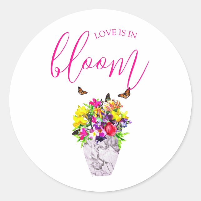 Adesivo Amor No Bloom Floral Wedding (Frente)