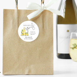 Adesivo Amor no Primeiro Chá de panela Spritz Obrigado