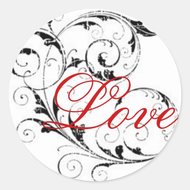 Adesivo Amor no Scroll Sticker (Frente)