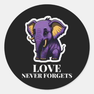 Adesivo Amor Nunca Esquece Elefante Para Meninas Alzheimer