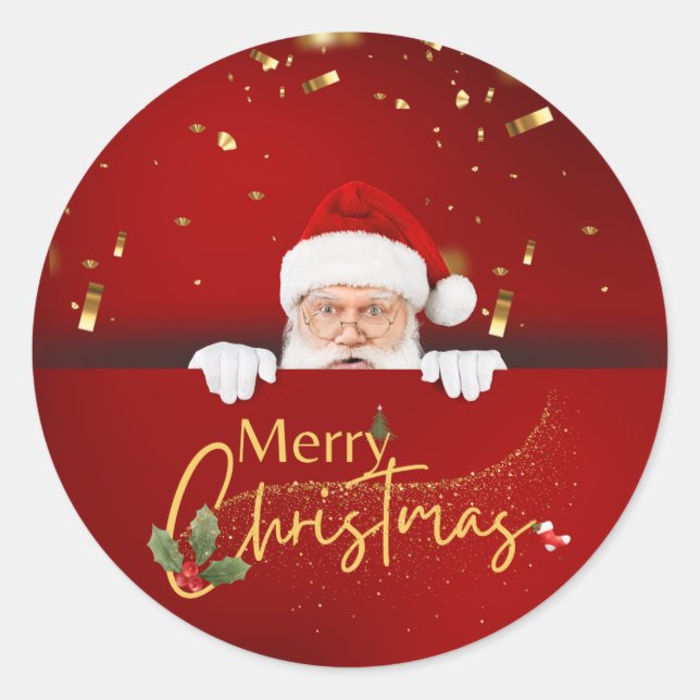 Adesivo Amor Papai Noel Feliz Natal (Frente)