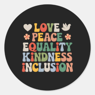Adesivo Amor Paz Diversidade Inclusão Igualdade Hist Black