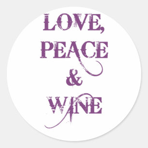 Adesivo Amor Peace Wine