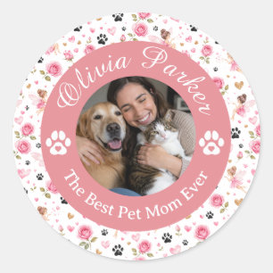 Adesivo Amor Pet Personalizado com Foto e Nome
