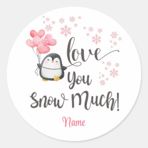 Adesivo Amor - Pinguim Namorados Bonito Personalizado