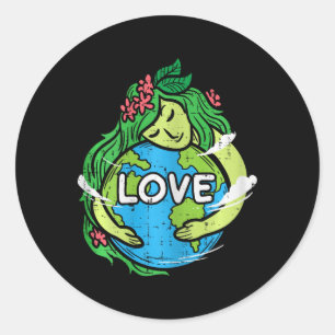 Adesivo Amor Planeta Terra-Mãe Hug Ambiente Natureza Ea