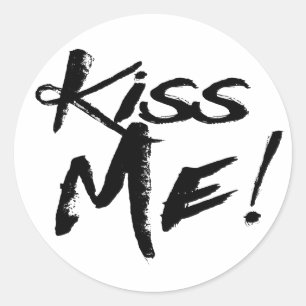 Adesivo Amor Preto E Branco Beije-Me