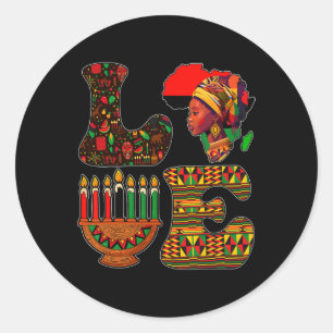 Adesivo Amor Princípios Kwanzaa Kinara Velas Pan African