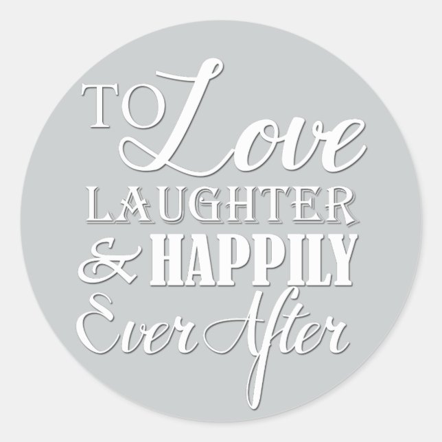 Adesivo Amor Rir Feliz Após Casamento (Frente)