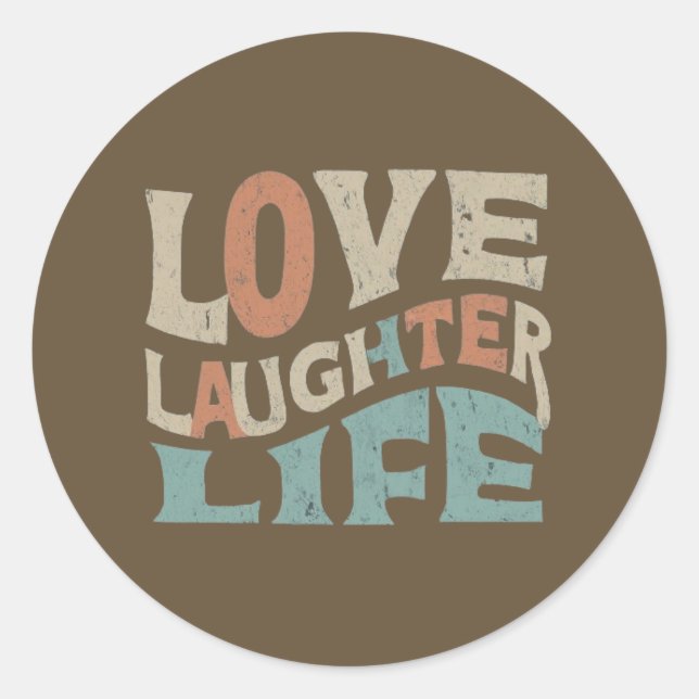 Adesivo Amor, Rir, Vida (Frente)