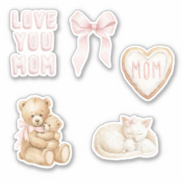 Adesivo Amor Rosa Você Mãe Dia das Mães