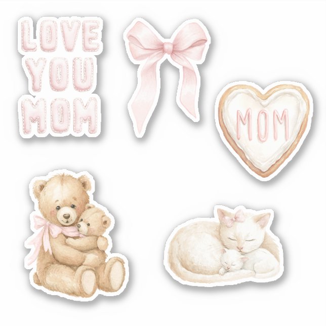 Adesivo Amor Rosa Você Mãe Dia das Mães (Frente)