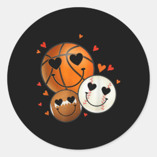 Adesivo Amor Rosto de futebol de basquetebol